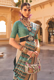 Art Silk Fabric Function Wear Luxurious Saree In Sea Green Color - women's fashion mart