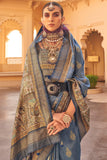 Art Silk Fabric Function Wear Vivacious Saree In Grey Color - women's fashion mart