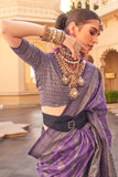 Art Silk Fabric Function Wear Wondrous Saree In Purple Color - women's fashion mart