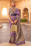 Art Silk Fabric Function Wear Wondrous Saree In Purple Color - women's fashion mart