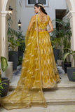 Elegant Mustard Color Net Fabric Sangeet Wear Sequins Embroidered Lehenga - women's fashion mart