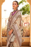 Art Silk Fabric Beige Color Excellent Digital Printed Saree - women's fashion mart