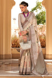 Art Silk Fabric Beige Color Excellent Digital Printed Saree - women's fashion mart