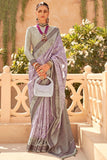 Excellent Art Silk Fabric Lavender Color Digital Printed Saree - women's fashion mart