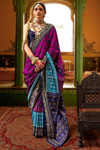 Fabulous Art Silk Fabric Magenta Color Printed Saree - women's fashion mart