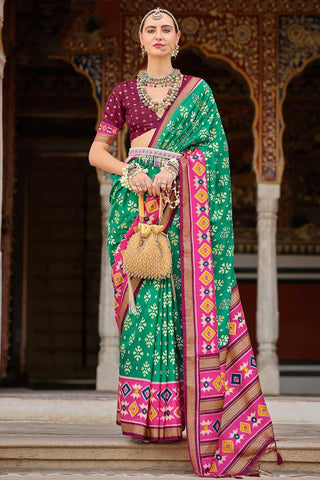 Delicate Sea Green Color Printed Art Silk Saree - women's fashion mart
