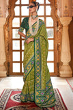 Stunning Green Color Art Silk Patola Printed Saree - women's fashion mart