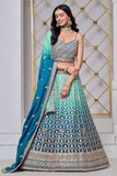 Gleaming Teal Designer Lehenga Choli - women's fashion mart