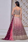 Celestial Wine Chinon Lehenga Choli - women's fashion mart
