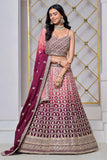 Celestial Wine Chinon Lehenga Choli - women's fashion mart