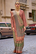 Beguiling Olive Color Viscose Fabric Printed Saree - women's fashion mart