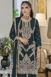 Readymade Teal Color Trendy Panjabi Style Salwar Suit In Chinon Fabric.