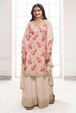 Prachi Desai Beige Color Chinon Fabric Floral Printed Awesome Palazzo Suit - women's fashion mart