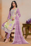 Dazzling Organza Fabric Lavender Color Salwar Suit - women's fashion mart