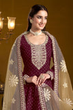 Maroon Color Anarkali Salwar Suit - women's fashion mart