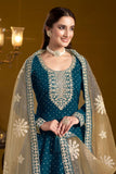 Teal Color Party Style Anarkali Salwar Suit - women's fashion mart