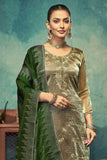 Tempting Fancy Fabric Olive Color Function Wear Salwar Suit - women's fashion mart