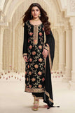 Nidhi shah Black Color Viscose Fabric Elegant Salwar Suit - women's fashion mart