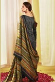 Black Color Satin Fabric Printed Awesome Salwar Suit - women's fashion mart