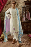Art Silk Fabric Festive Wear Parsi Embroidered Off White Color Long Straight Cut Salwar Suit.