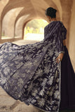 Vartika Singh Chinon Fabric Embroidered Purple Color Readymade Indo Western Lehenga Choli With Long Shrug.