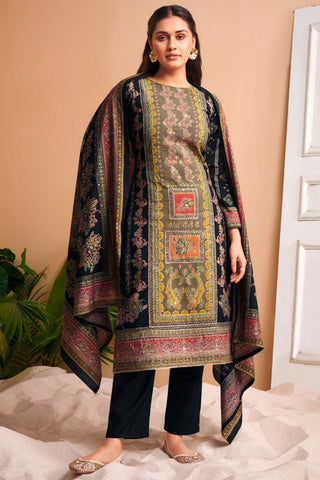 Viscose Fabric Black Color Casual Winsome Salwar Suit.