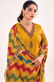 Yellow Color Rayon Fabric Casual Tempting Salwar Suit.