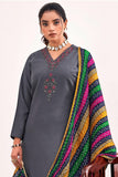 Rayon Fabric Casual Beatific Salwar Suit In Grey Color.