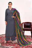 Rayon Fabric Casual Beatific Salwar Suit In Grey Color.