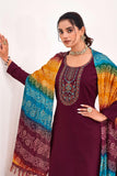 Casual Maroon Color Inventive Salwar Suit In Rayon Fabric.