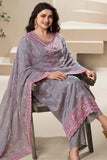 Prachi Desai Excellent Art Silk Fabric Lavender Color Embroidered Salwar Suit - women's fashion mart