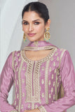 Vartika Singh Ingenious Lavender Color Chinon Fabric Readymade Palazzo Suit.