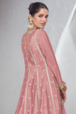 Vartika Singh Fashionable Pink Color Chinon Fabric Readymade Palazzo Suit.