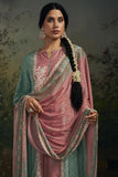 Art Silk Fabric Printed Function Wear Salwar Suit In Sea Green Color.