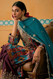 Wine Color Function Wear Digital Print Palazzo Salwar Suit In Velvet Fabric.