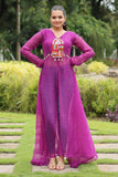 Beguiling Laheriya Printed Kutchi Patch Work Purple Kurti - women's fashion mart