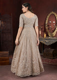 Stunning Beige Zarkan Heavy Worked Bridesmaids Gown - women's fashion mart