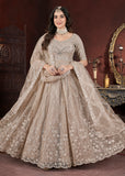 Stunning Beige Zarkan Heavy Worked Bridesmaids Gown - women's fashion mart