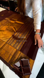 Belgium Dark Chocolate Color Kanjivaram Soft Silk Saree  women's fashion mart