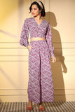 Exclusive Pink Crepe Fabric Digital Printed Co Ord Set.