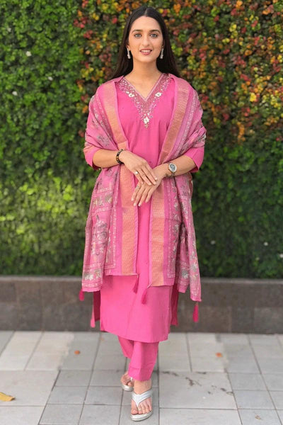 Silk Pink Kurti for Wedding Functions  women's fashion mart