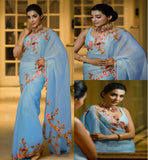 Heavy Kasturi Silk Saree -Silk Saree Blue women's fashion mart