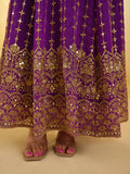Elegant Purple Embroidered Georgette Anarkali Salwar Suit - women's fashion mart