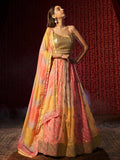 Elegant Multi Printed or Embroidered Organza Lehenga Choli - women's fashion mart