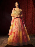 Elegant Multi Printed or Embroidered Organza Lehenga Choli - women's fashion mart