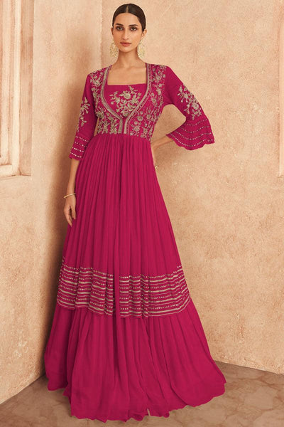 Rani Chinon Silk Readymade Gown.