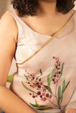 Jenna Beige Silk Blouse  women's fashion mart