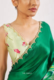 Nadia Mint Satin Silk Blouse  women's fashion mart