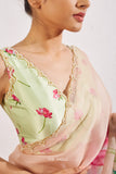 Nadia Mint Satin Silk Blouse  women's fashion mart