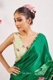 Nadia Mint Satin Silk Blouse  women's fashion mart
